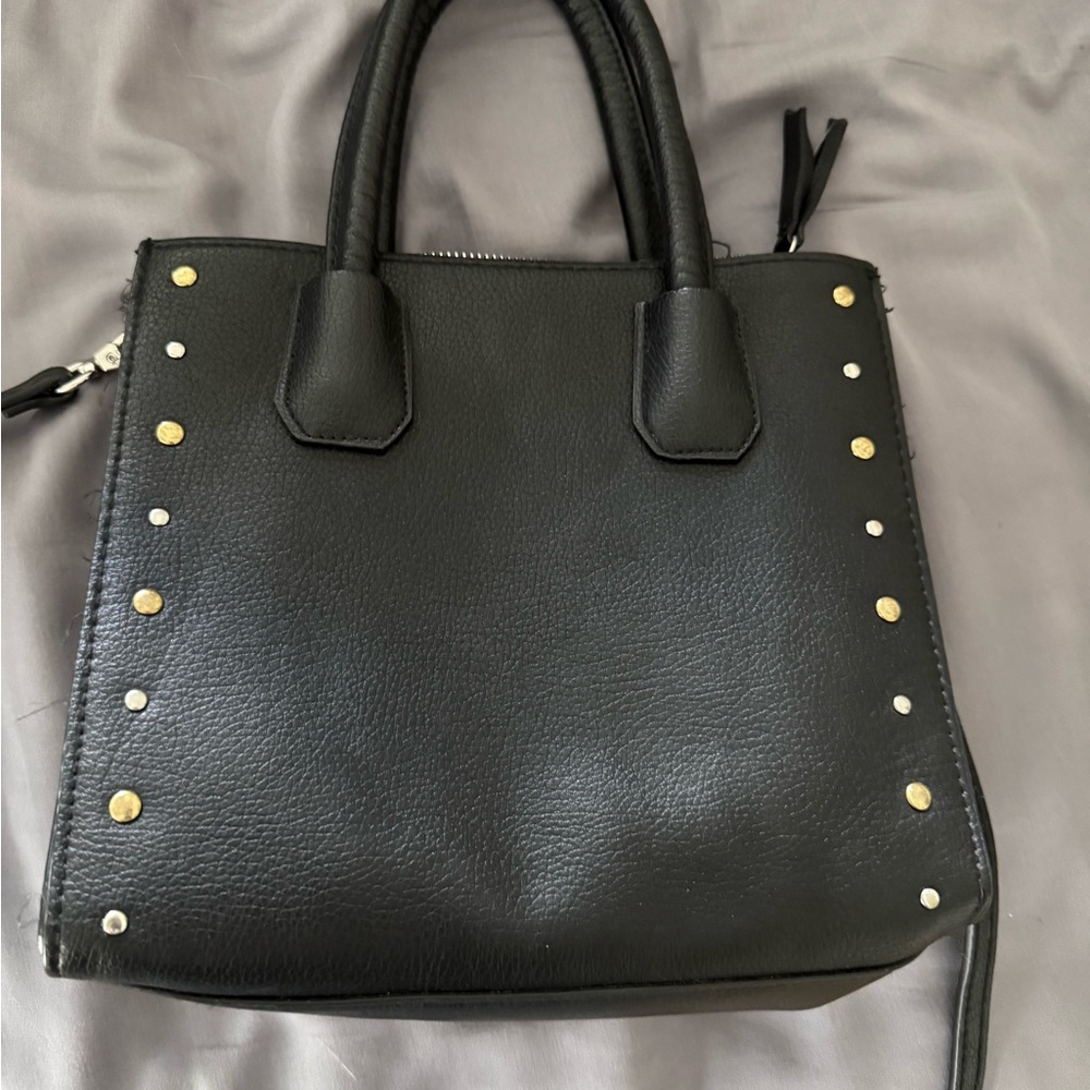 Elegant Black Studded Handbag